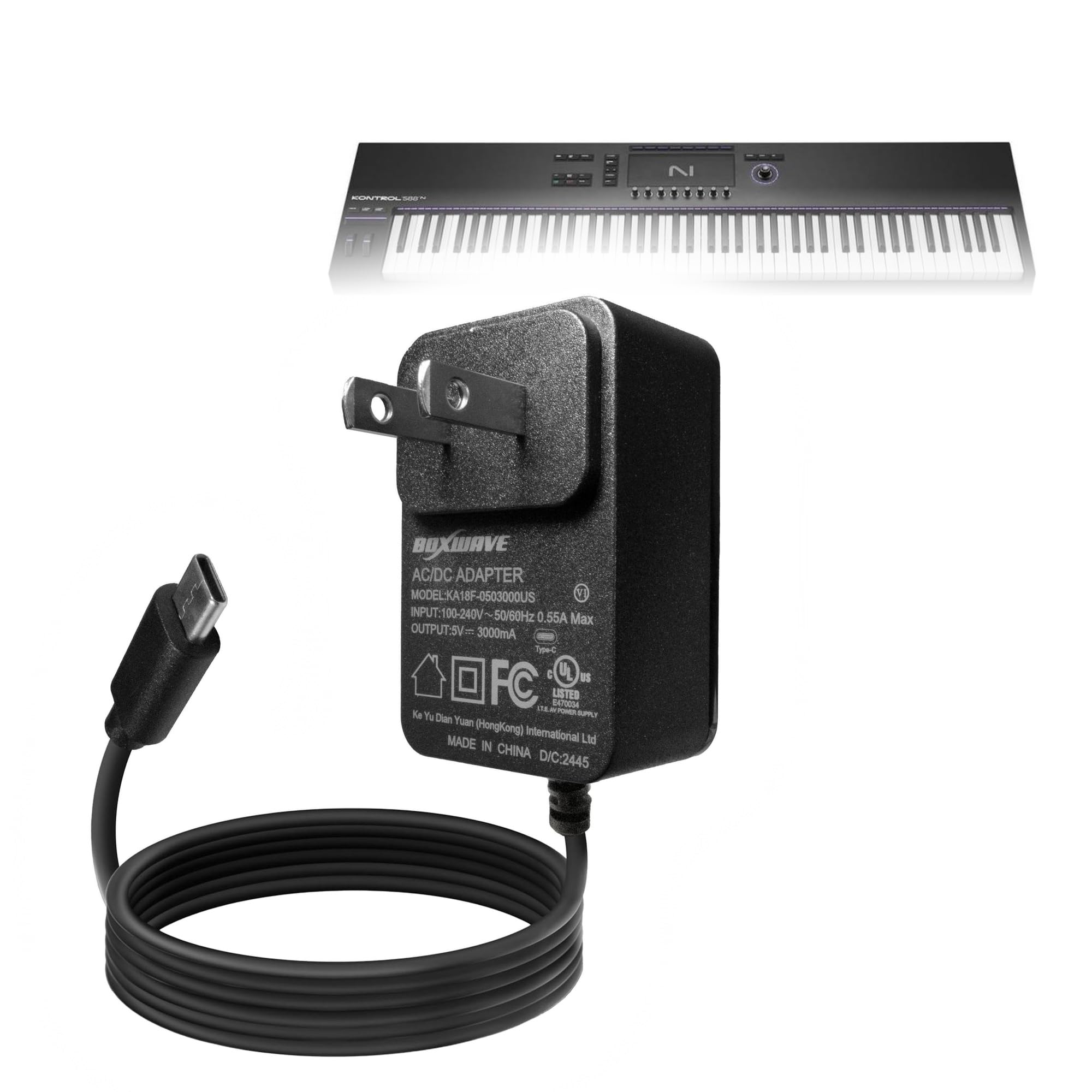 BoxWave Charger Compatible with Native Instruments Kontrol S88 MK3 - Wall Charger Direct (15W), Rapid Charge Your Device with Built-in 3ft Cable