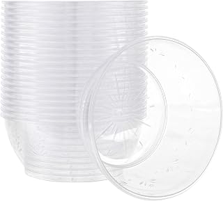 PLASTICPRO 6 oz Clear Disposable Dessert Bowls - Premium Hard Plastic Ice Cream Bowls, Pack of 20 for Parties & Events
