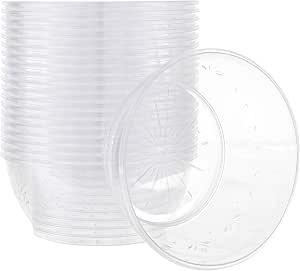 PLASTICPRO 6 oz Hard plastic Desert Bowls - Ice cream Bowls premium Quality Disposable Clear Bowl Pack of 20