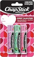 Vista 1 de ChapStick Sweet Valentine - Bálsamo labial hidratante e hidratante para labios secos y agrietados, sabores de edición limitada, paquete de 3