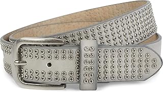 cintura borchiata con borchie con buchi su tutta la superficie, cintura borchiata vintage, accorciabile, unisex 03010078