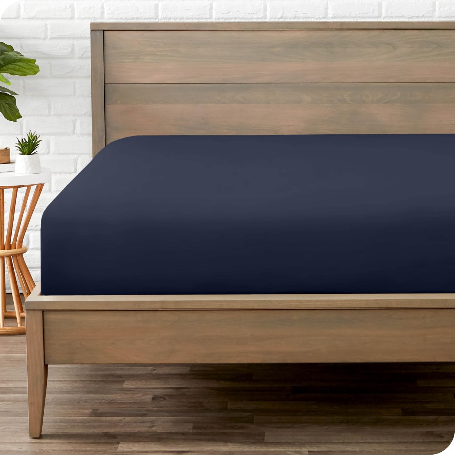 Bare Home Fitted Bottom Sheet Twin XL Size - Premium 1800 Ultra-Soft - Hotel Luxury - Deep Pocket - Durable and Long Lasting - Fitted Sheet (Twin XL, Midnight Blue)