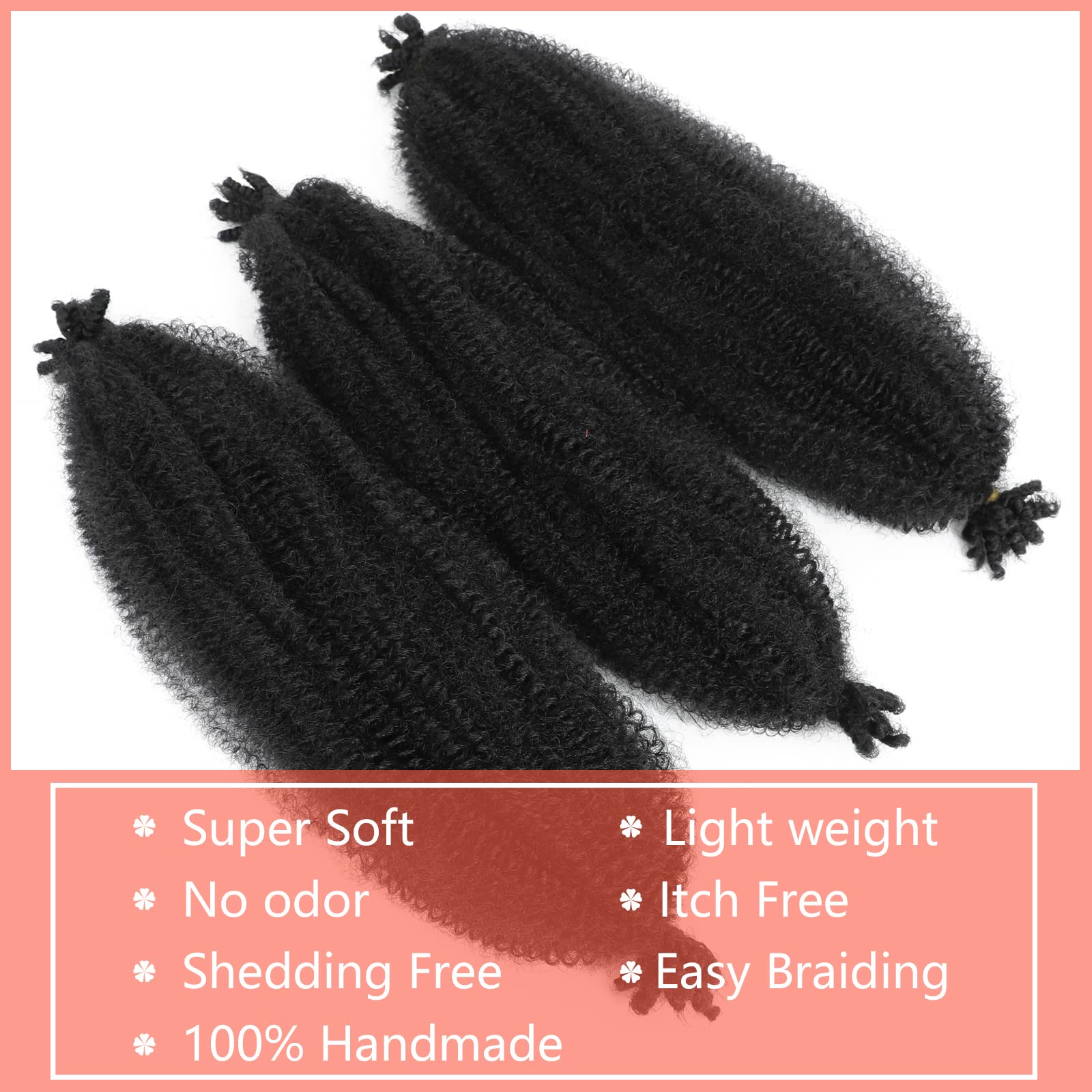 Buy PreFluffed Spring Twist Hair, PreStretched Marley Twist Braiding