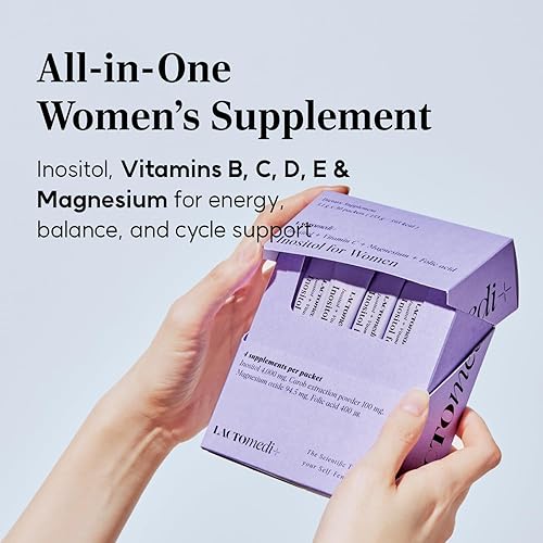 Miniatura 5 de Suplemento de inositol para mujeres | Myo-inositol 4000mg + D-Chiro-Inositol 100mg | Relación equilibrada de 40:1 | Ciclo menstrual y apoyo para el