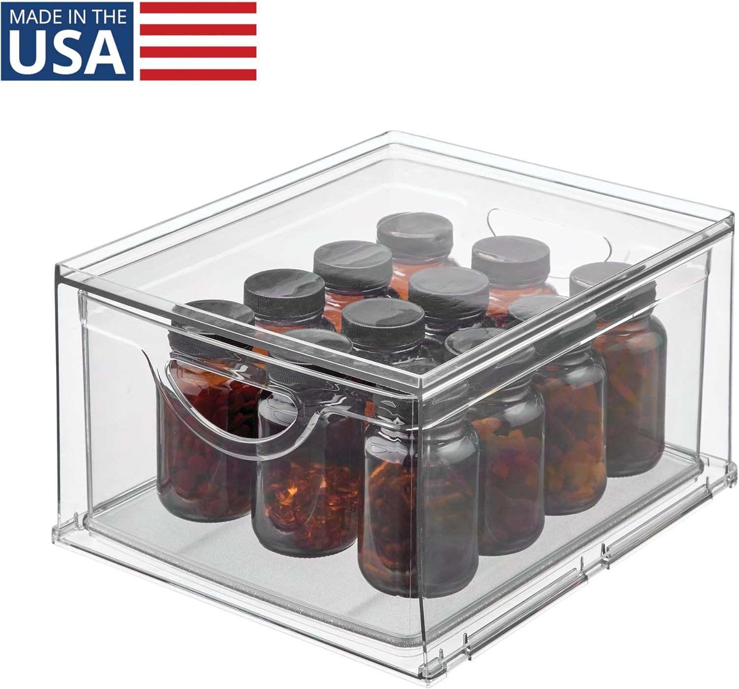 iDesign Clear Plastic Storage Drawer, Stackable Organizer for Bathroom Counter, Vanity, or Under-Sink