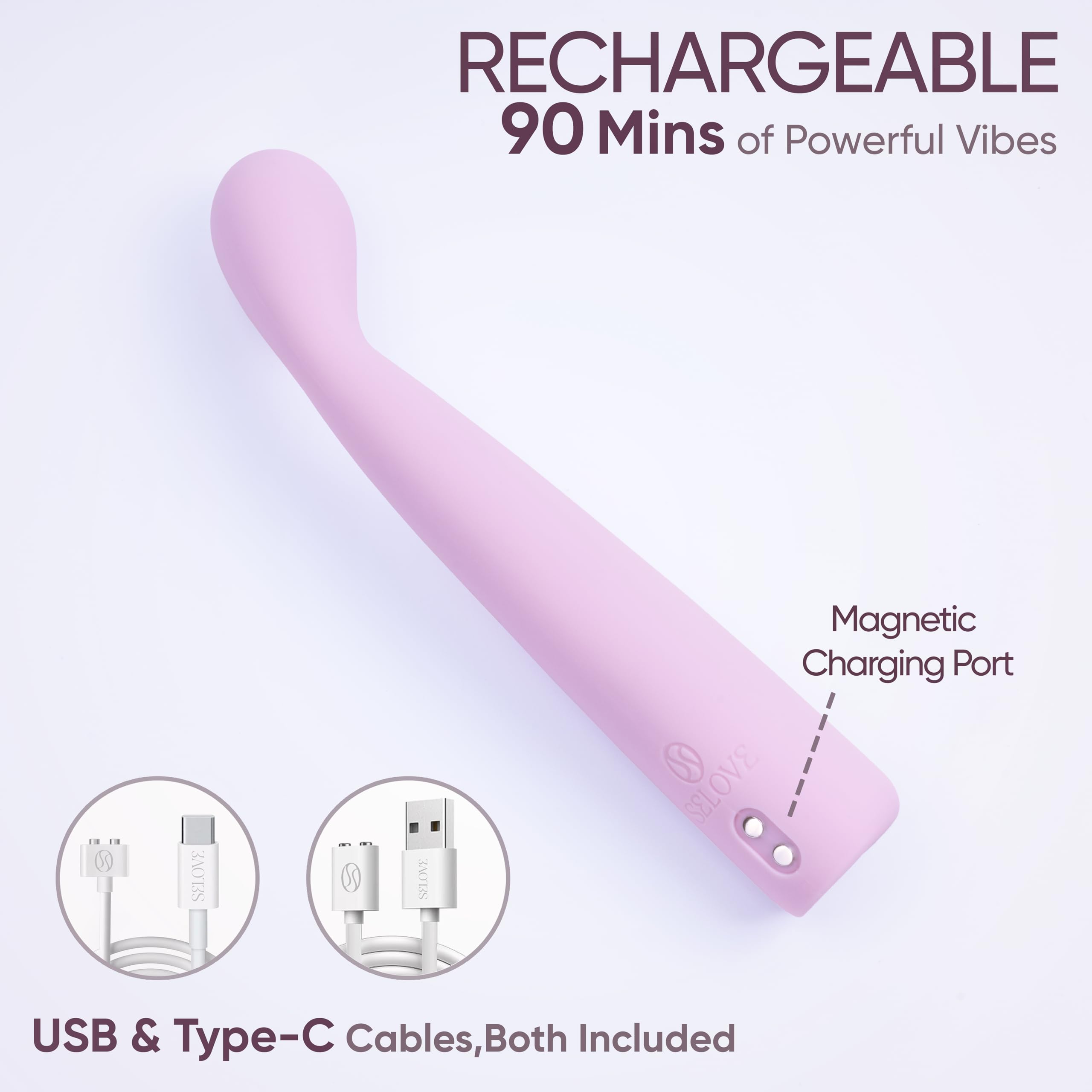 SELOVE – G-Punkt Vibrator für Frauen, schlank & flexibel mit fingerförmigem Hals