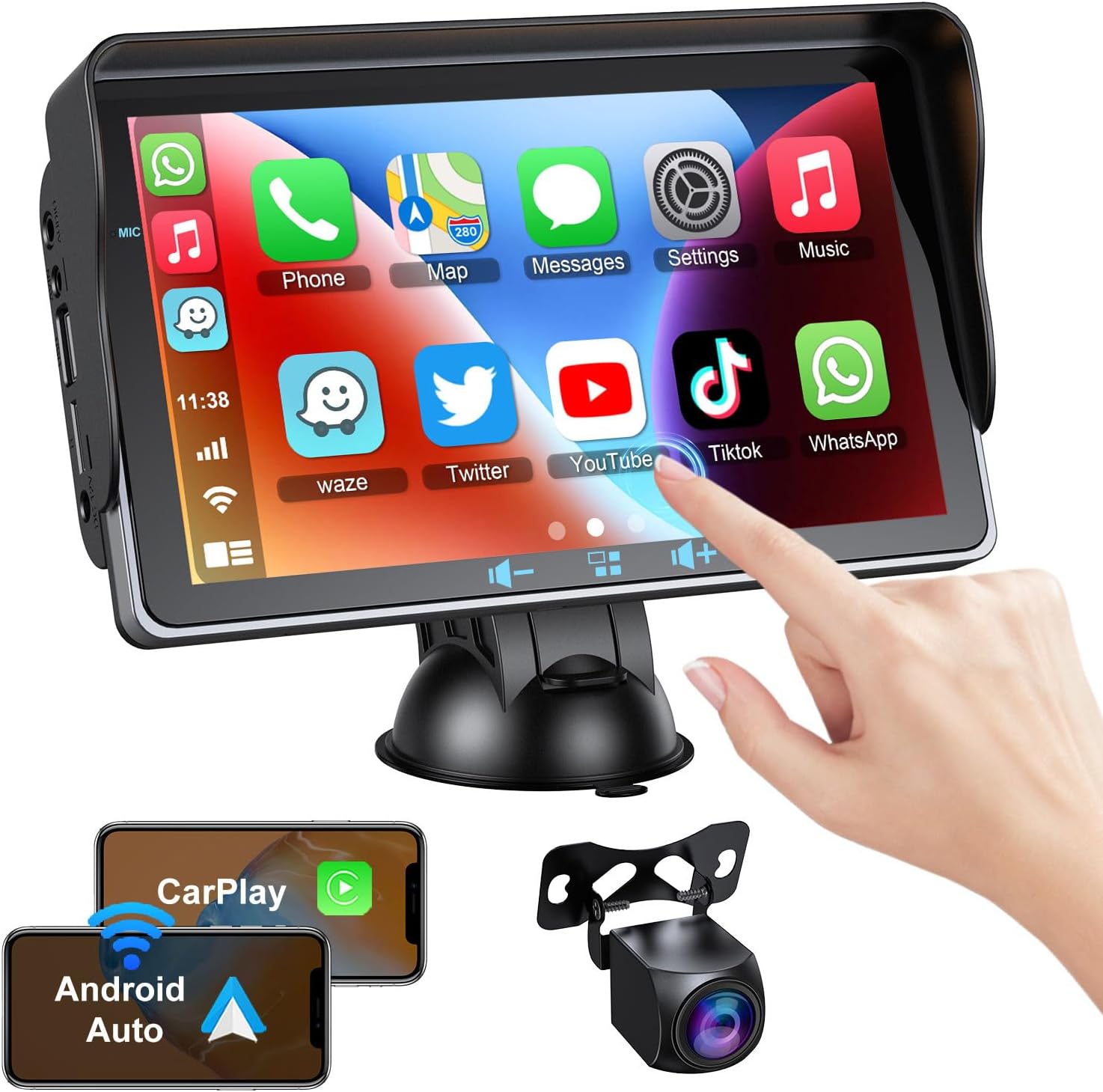 Portable Apple Carplay Screen for Car,Inexaccessories Car
