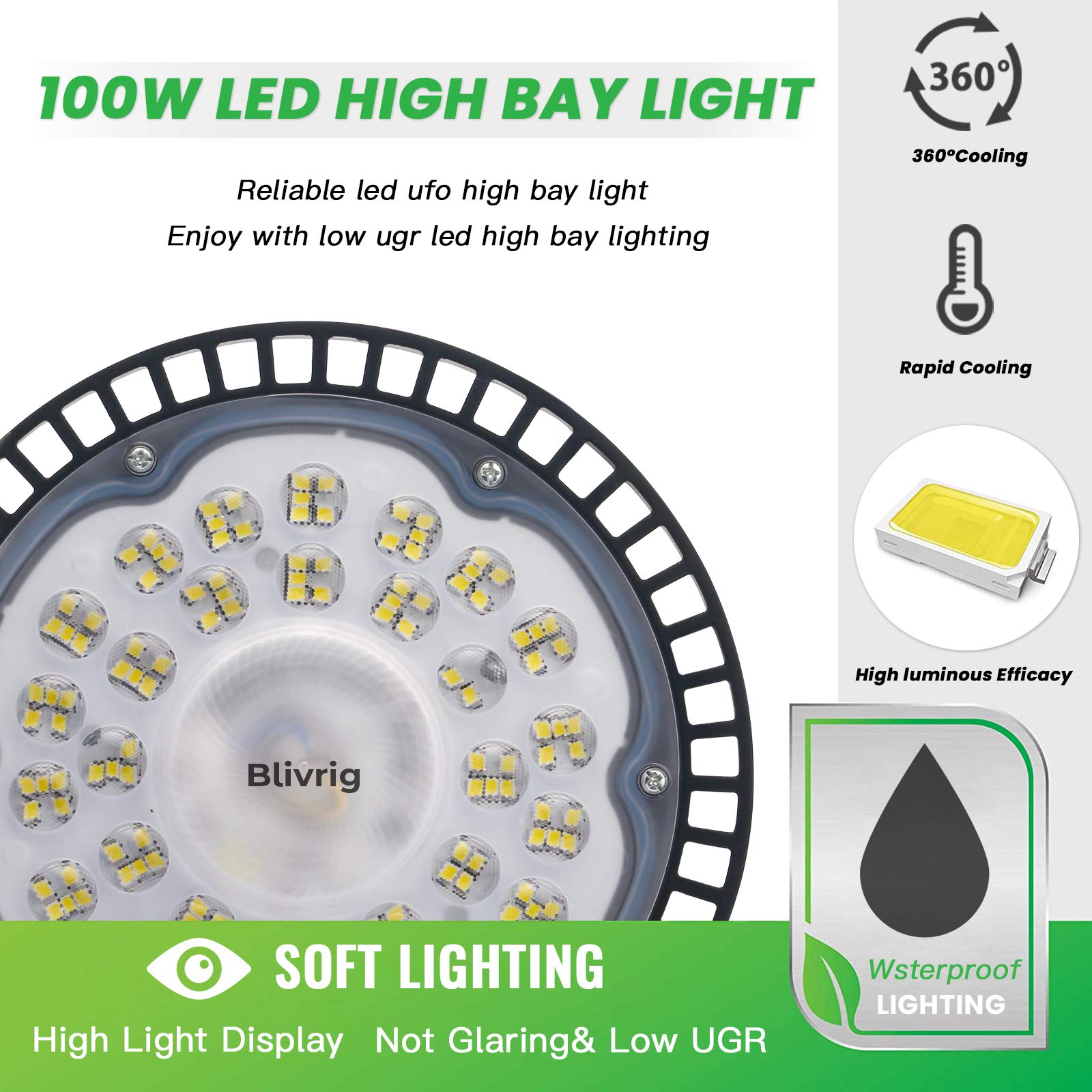 200W LED UFO High Bay Light, 6500 K zimna biel UFO reflektor High Bay 20000LM reflektor LED przemysłowy IP65 Wodoodporne światło punktowe High Bay Light, UFO LED Spot dla siłowni Fabryka Magazyn