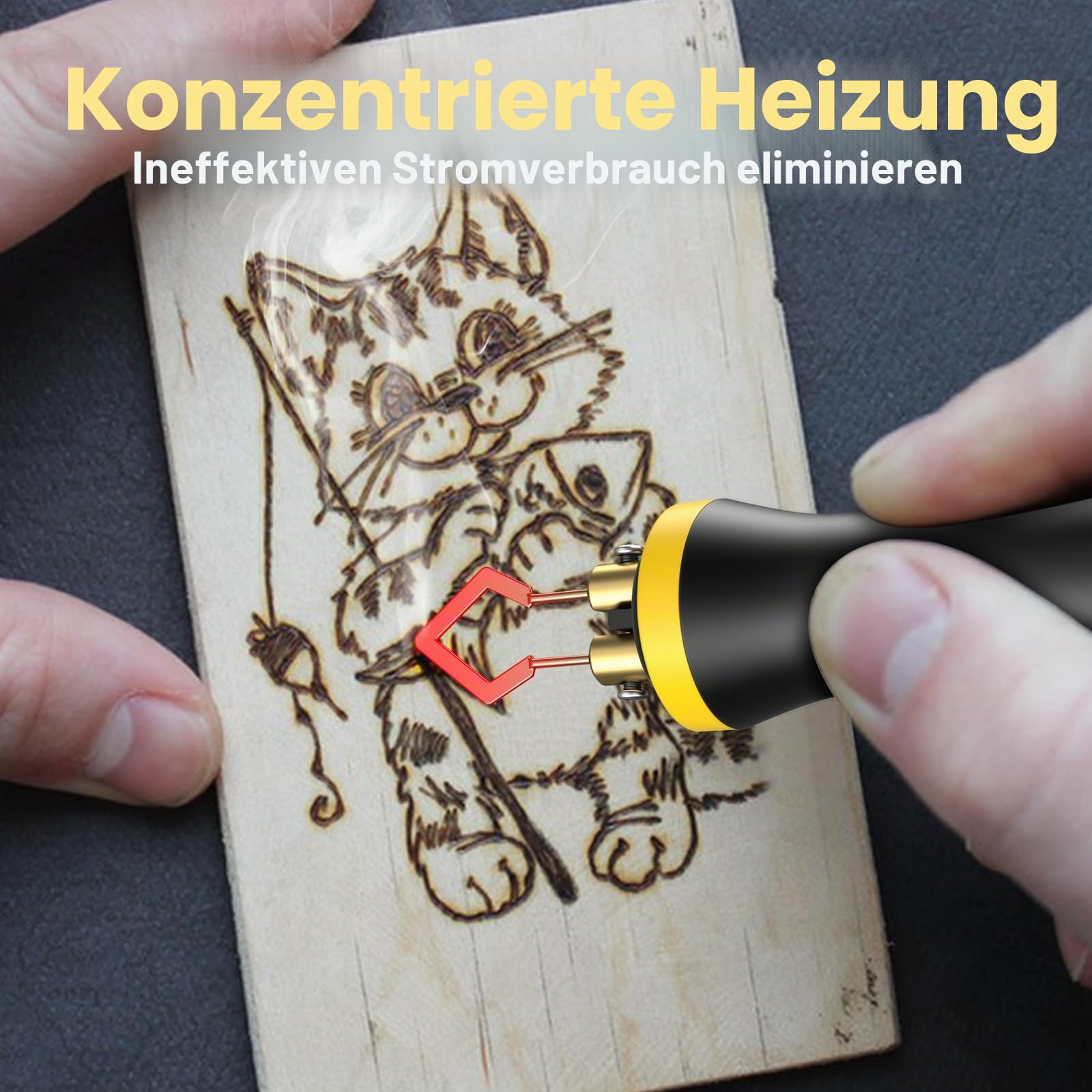 Brandmalstation, Preciva Brandmalerei Set Bastelset Lötstation Lötkolben Set Brennkolben 25W mit 30tlg Lötspitzen, einstellbare Temperatur 200℃ - 800 ℃ Holzbrennstation, Brandmalkolben für Holz, Leder