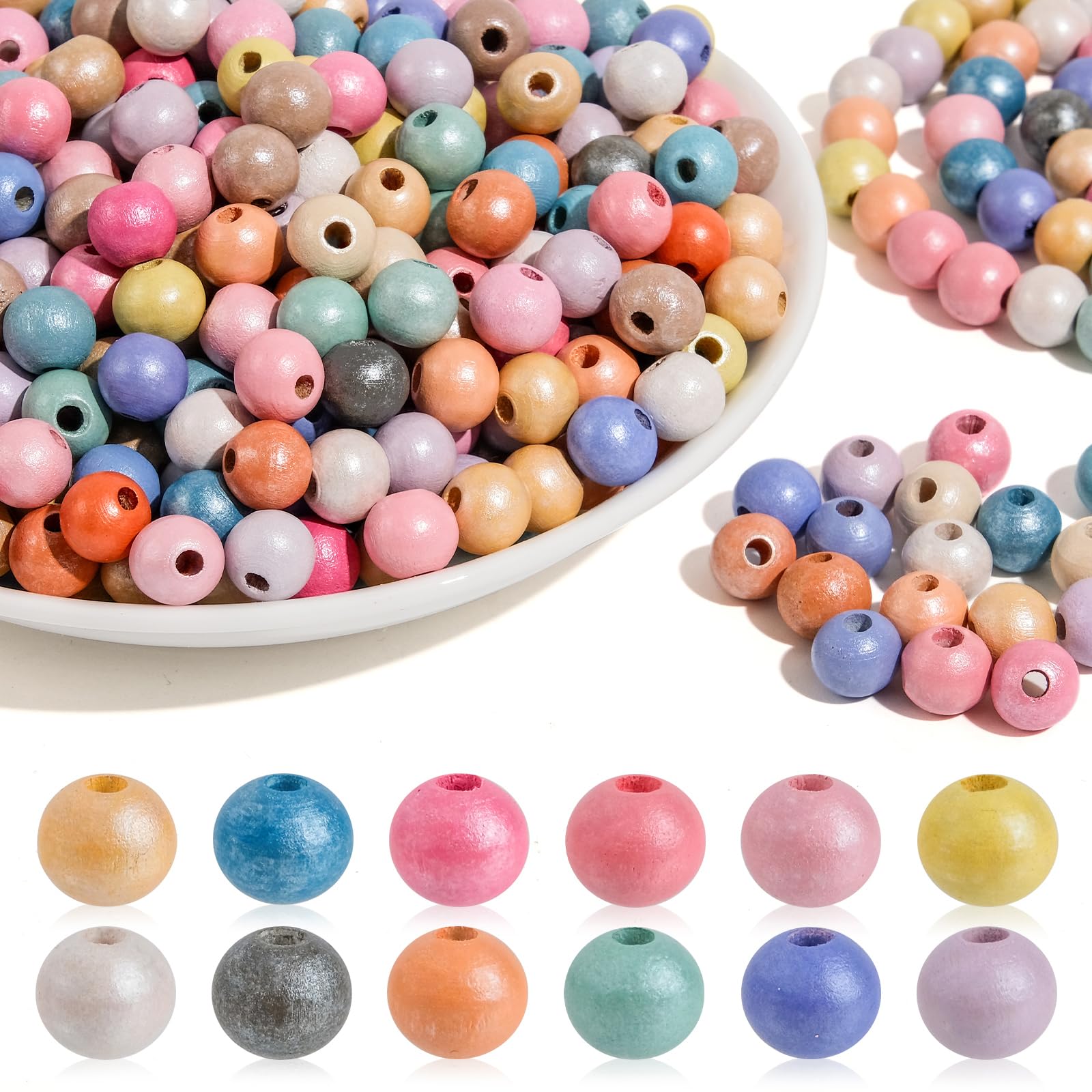 Kurtzy 1000 Pak Rond Houten Losse Kralen met Elastiek Koord - 7 mm Natuurlijk Kleurrijke Houten Spacer Kralen voor Sieraden Maken, Armbanden, Ketting, Sleutelhanger, DIY Hobby en Huisdecoraties Kurtzy 1000 Pak Rond Houten Losse Kralen met Elastiek Koord - 7 mm Natuurlijk Kleurrijke Houten Spacer Kralen voor Sieraden Maken, Armbanden, Ketting, Sleutelhanger, DIY Hobby en Huisdecoraties