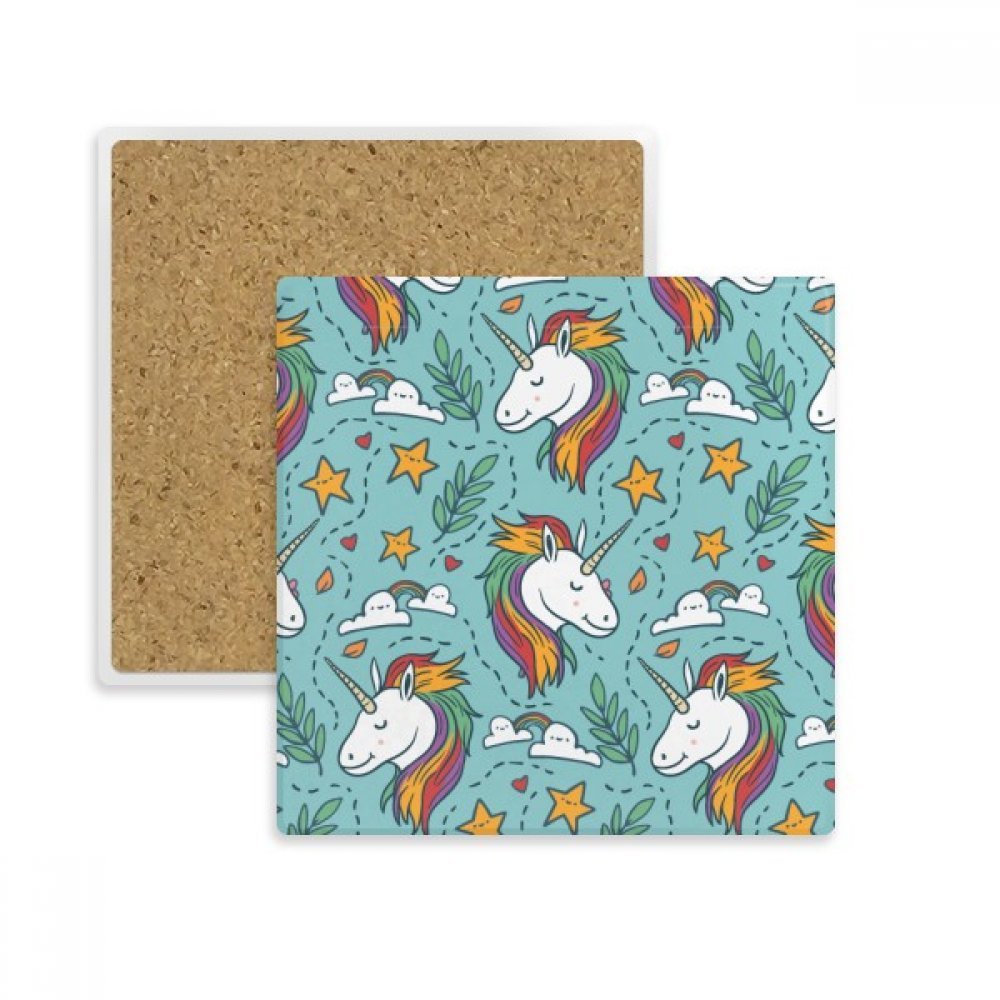 Dessous de verre licorne absorbant multicolore l'idée cadeau parfaite pour les fêtes
