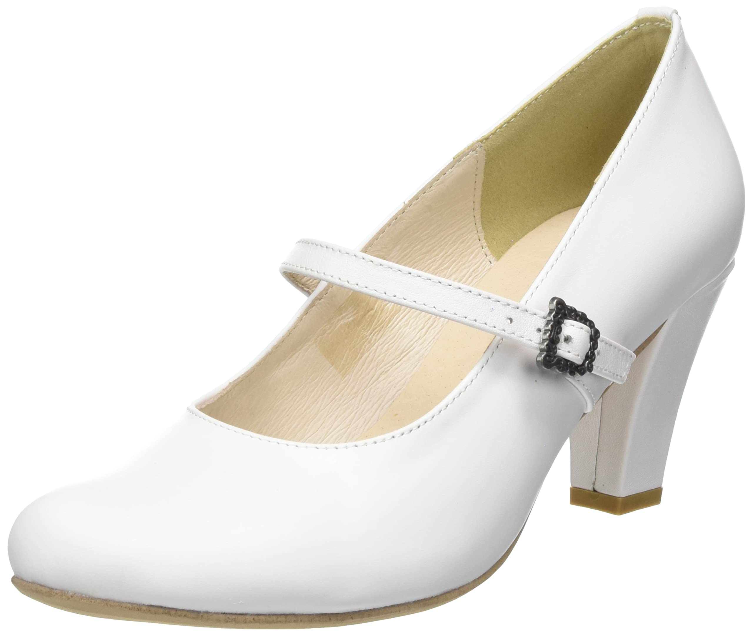 HIRSCHKOGEL Women's Pumps, White, 39 EU, Weiß, 7 UK