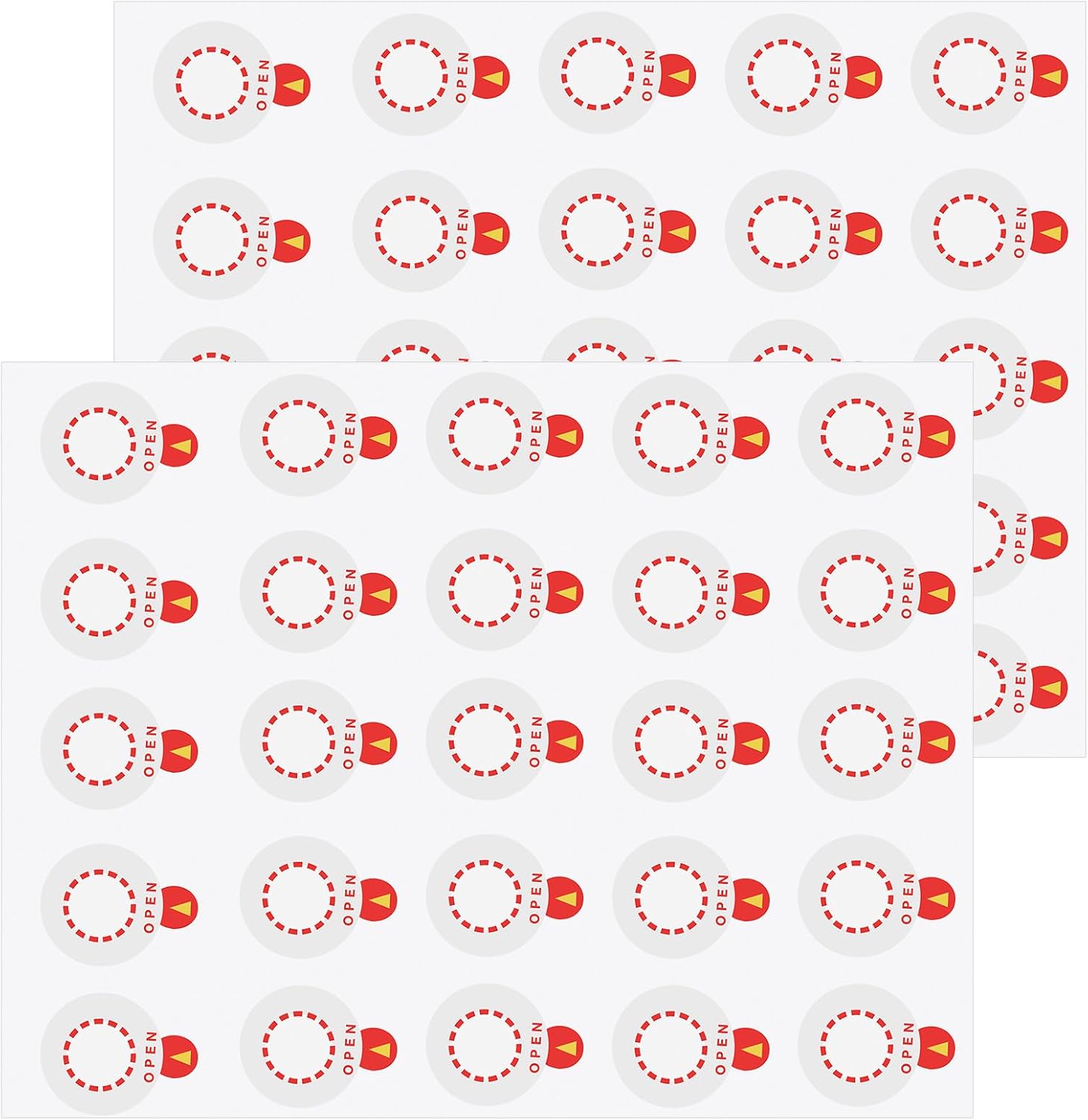 100pcs 3ml Vial Seal Stickers, Waterproof Transparent Glass Vial Cap Cover Stickers Leak-Proof Self-Adhesive Seal Open Labels Suitable for 3ml Glass Vials