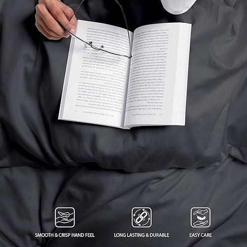 Miniatura 5 de Sunday Home Juego de sábanas de 400 hilos 100 % algodón  Juego de sábanas de lujo de tejido satinado de fibra larga ultra suave con bolsillos de 15