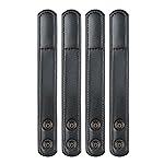 BIANCHI 7906 AccuMold Elite Belt Keeper, 1 Inch (25MM) Width, Pack of 4, Fits 2.25 Inch Belt, Plain Black, Hidden Snap