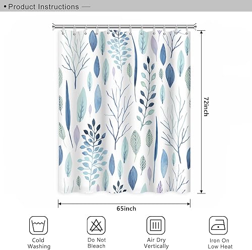 Miniatura 201 de Cortina de ducha de baño con temática de dinosaurio, cortina de ducha de hojas tropicales de dinosaurio verde con ganchos, cortina de ducha de tela