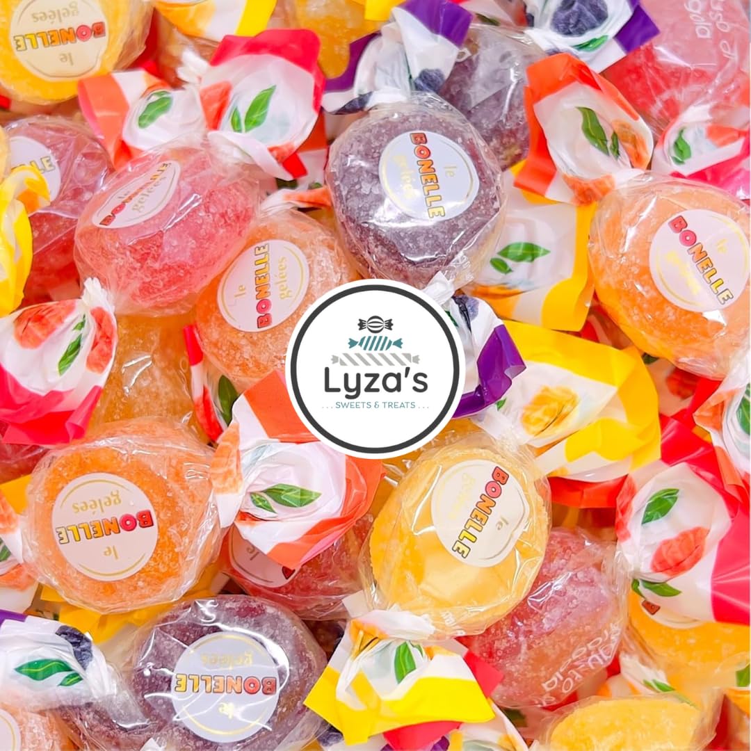 Bonelle Jelly Candy - Gluten Free & Vegan - Individually Wrapped - Bulk 2.2 LB Gift Bags By Lyza's Sweets & Treats (Assorted Fruit)