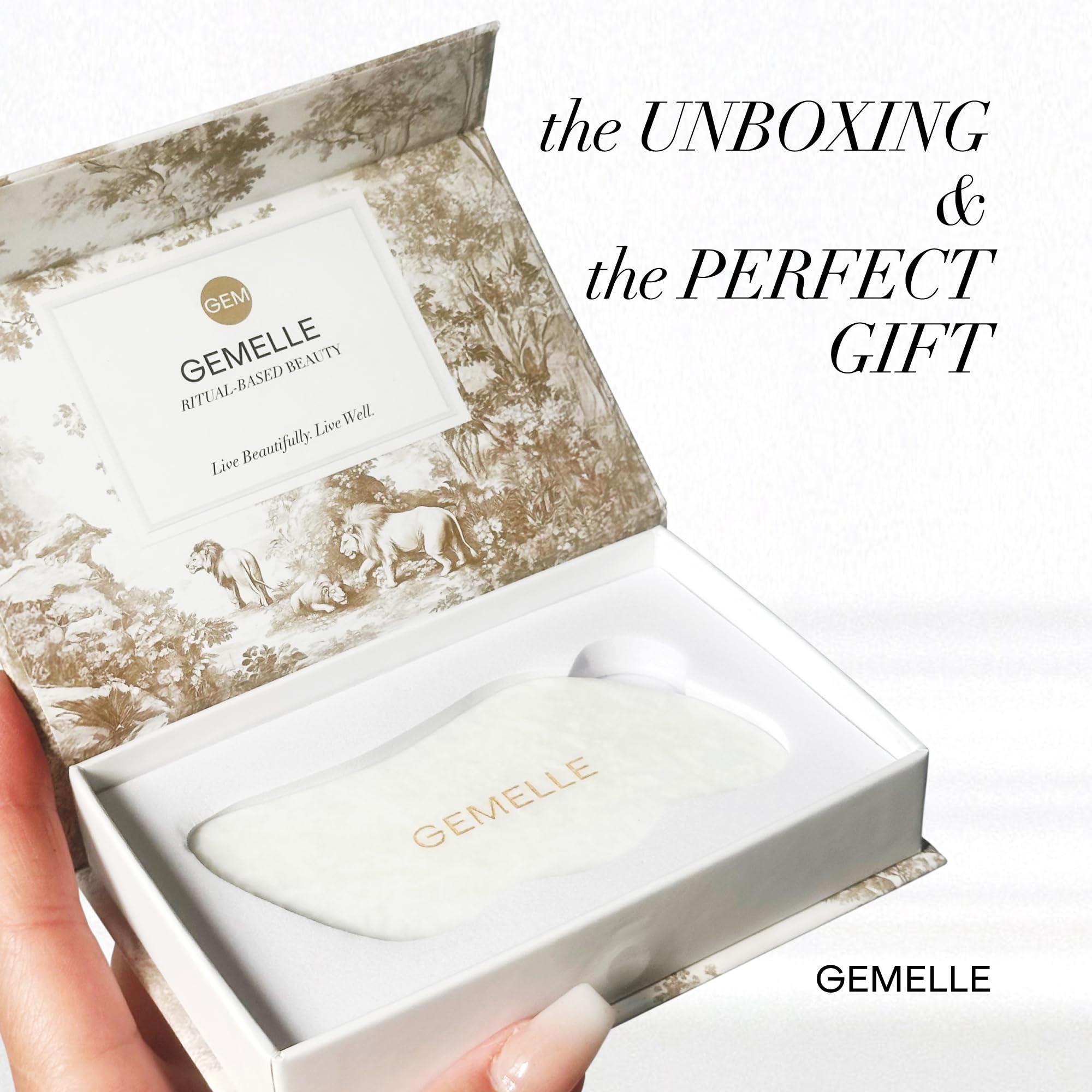 GEMELLE White Jade Gua Sha Tool