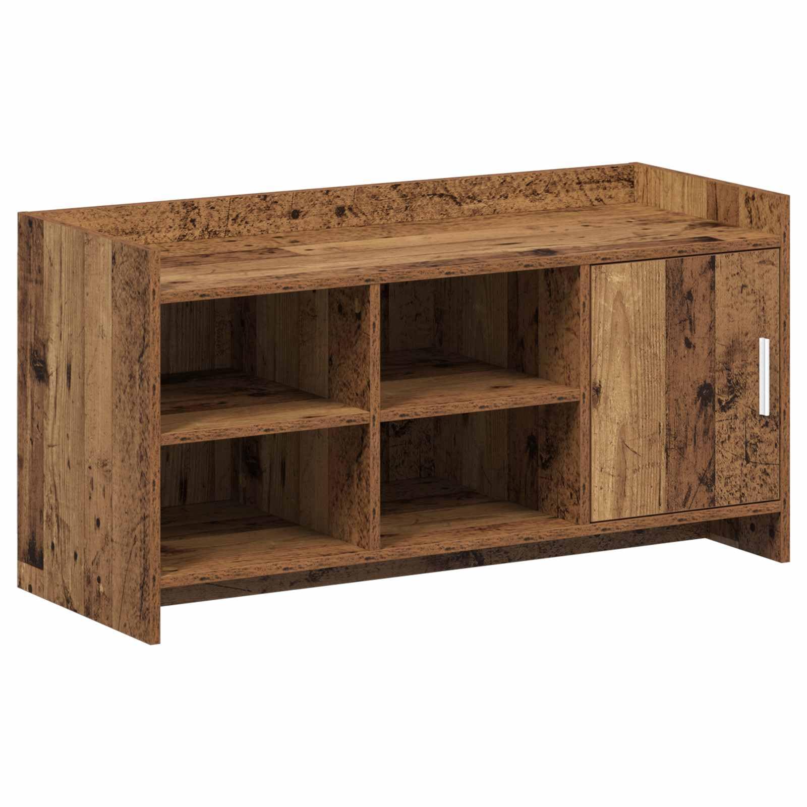 Szafka na buty z drewnianymi drzwiami inżynieryjnymi, 100 x 39,5 x 51 cm