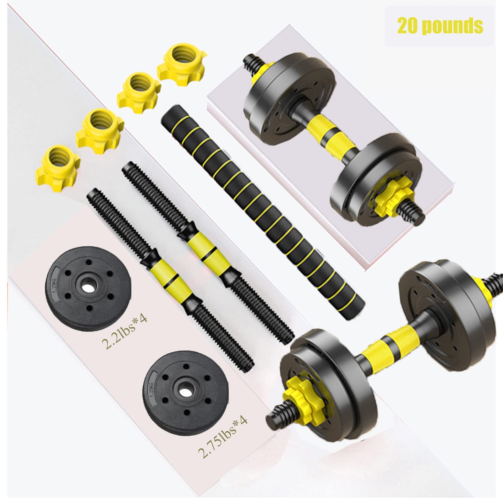 WESIEVYA 10pièces Coussins Mousse Pour Équipements De Gym