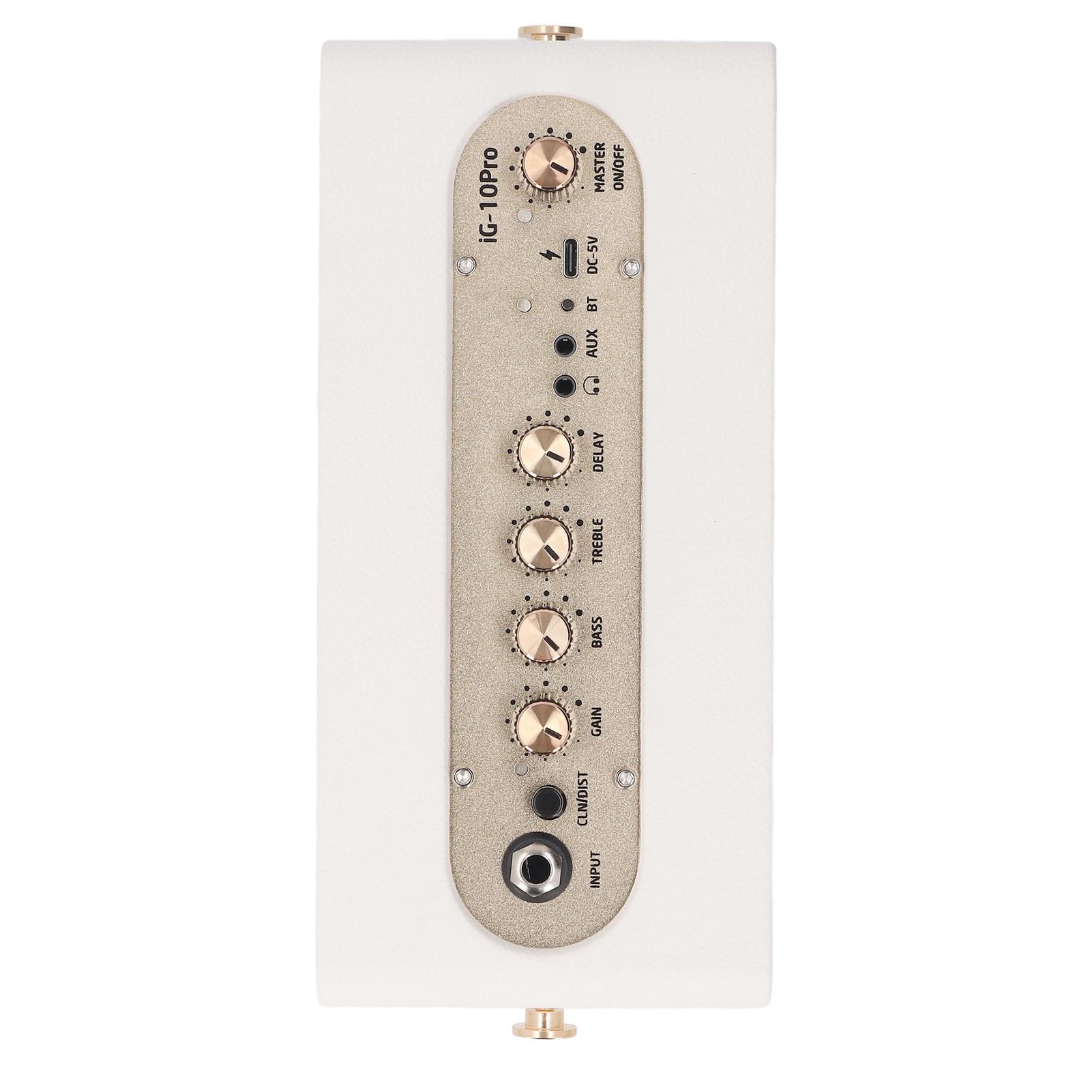 Kadimendium Piccolo Amplificatore per Chitarra Elettrica Portatile a Doppio Canale da 10 W per Chitarristi in Legno di Faggio