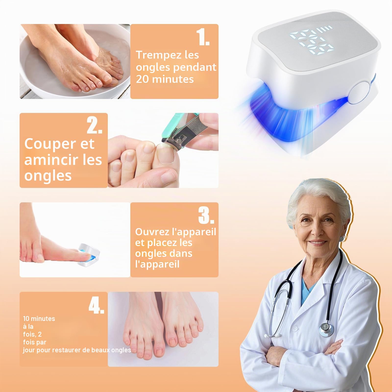 Appareil Traitement Laser Mycose Ongles Mycose Ongles des Pieds Nettoyage et Réparation Ongles Traitement Champignons Ongles Infections Fongiques (1)