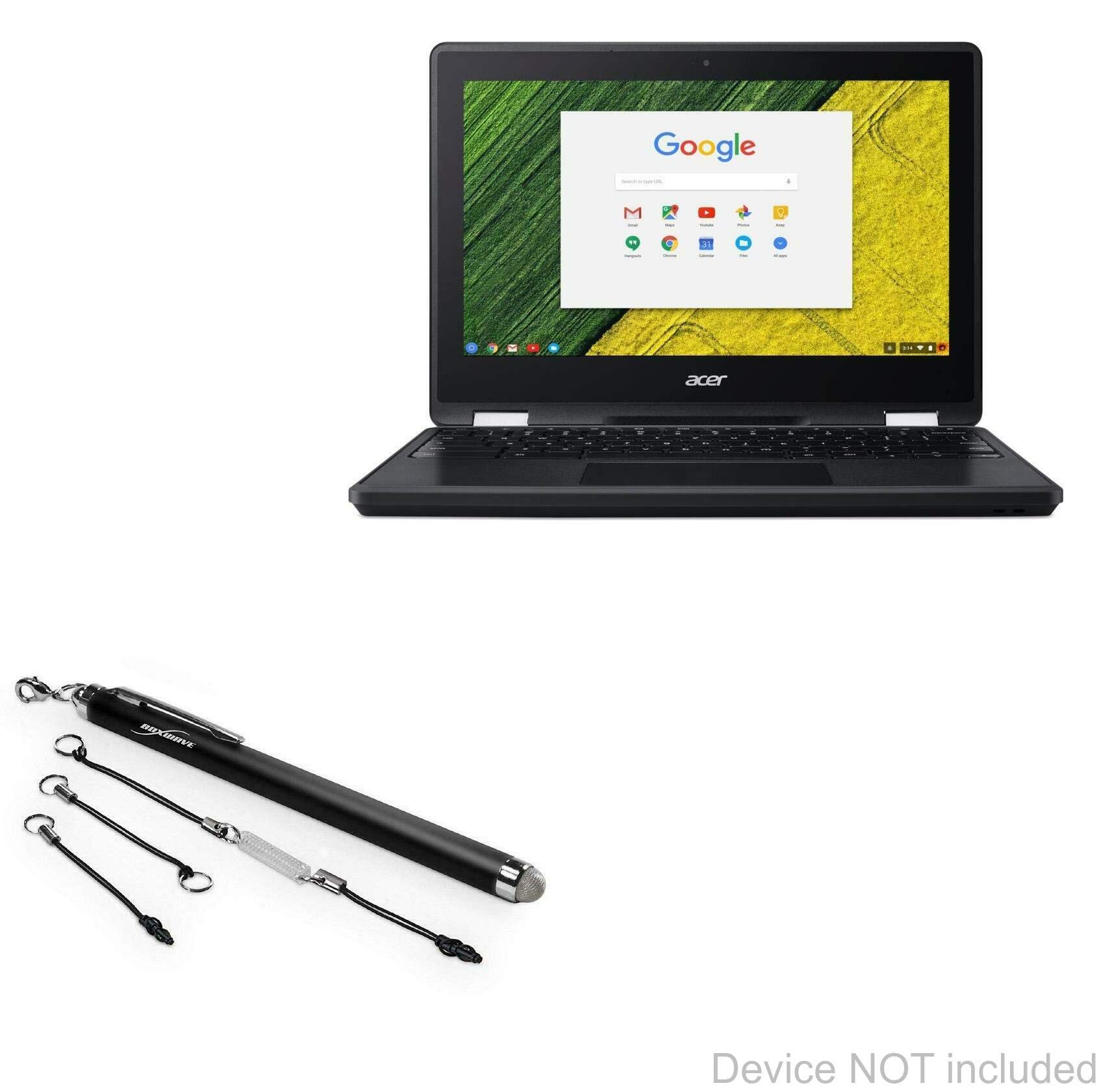 BoxWave Stylus Pen Compatible with Acer Chromebook Spin 11 (R751T) (Stylus Pen by BoxWave) - EverTouch Capacitive Stylus, Fiber Tip Capacitive Stylus Pen - Jet Black