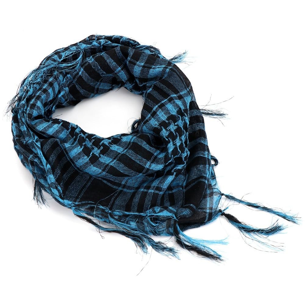 Sports Outdoor Arabic Square Scarf Multi functional Windproof and Sandproof Warmth Scarf (Multiple Colors) (Peacock Blue)