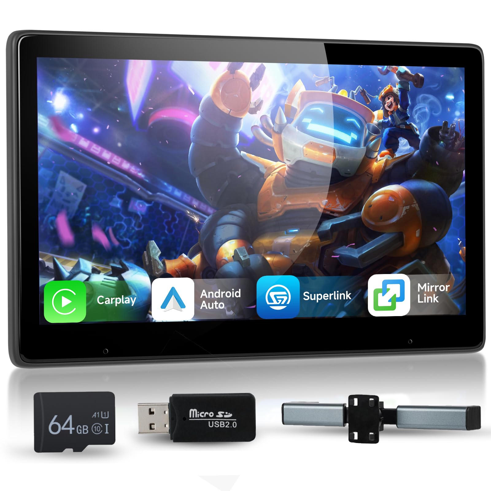 schermo touch hd per auto con carplay bluetooth fm