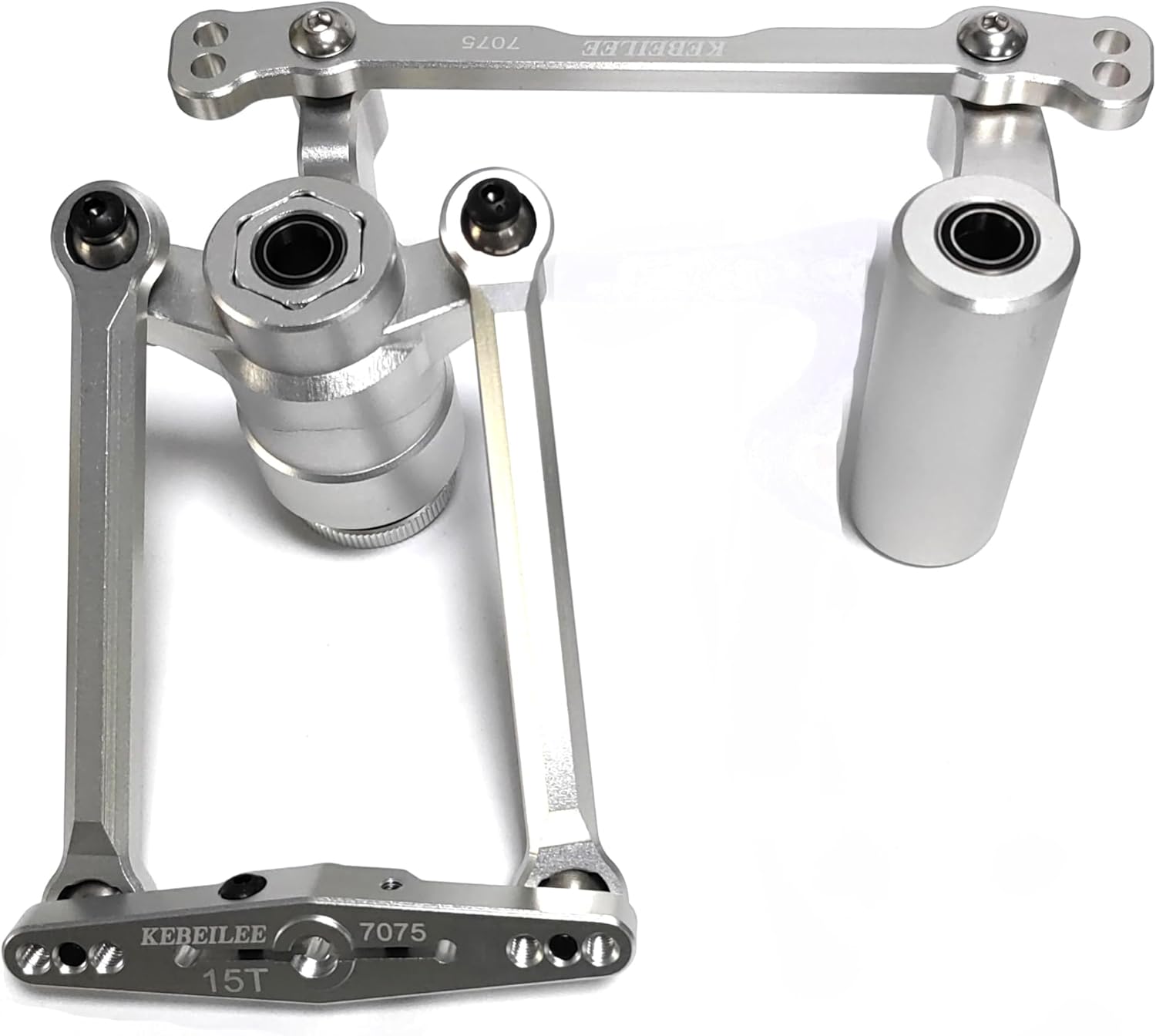CNC Alu7075 Servo Steering Bell Crank Kit for Losi DBXL E2.0 1/5 (Silver)