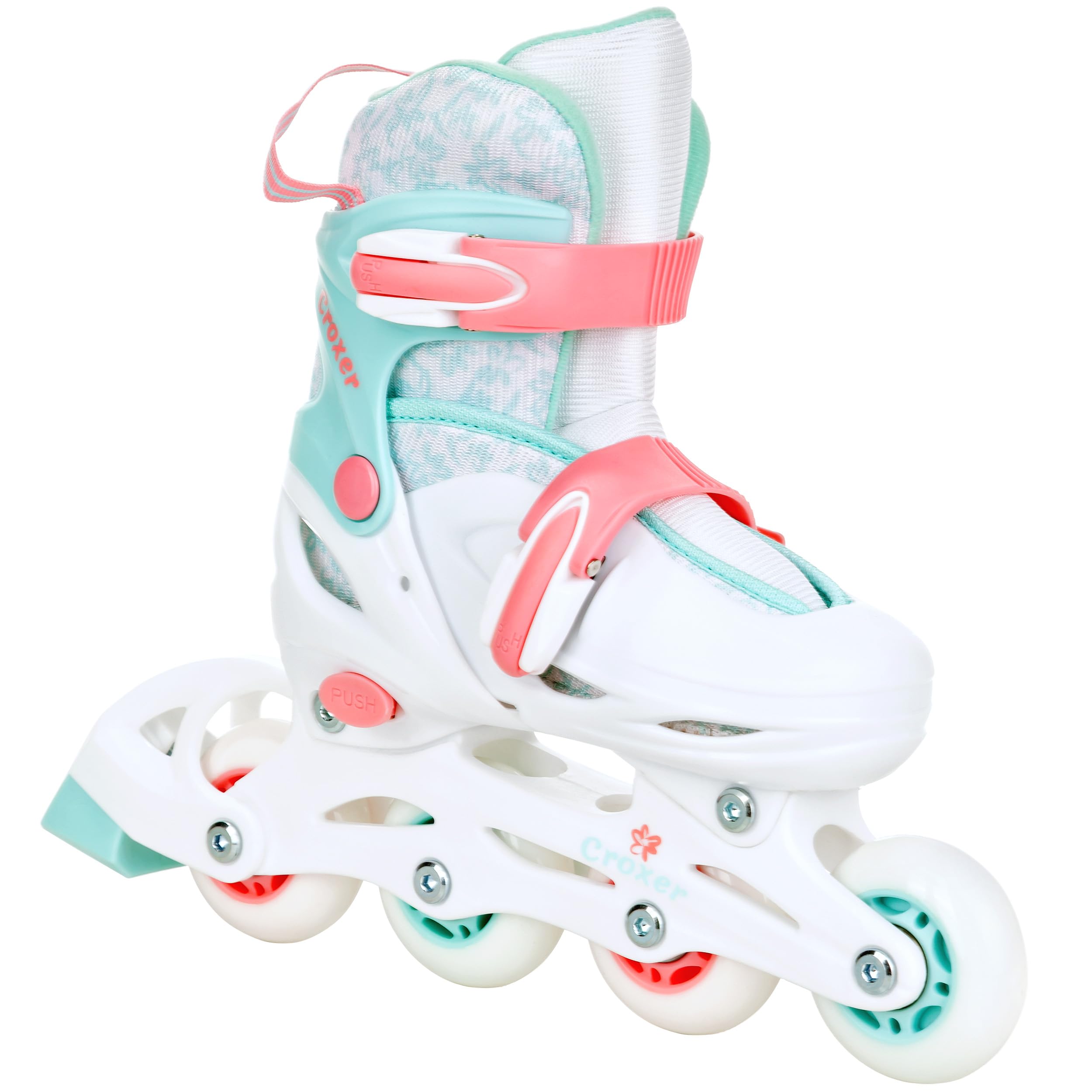 4in1 Inlineskates/Triskates/Rollschuhe/Schlittschuhe mit LED Leuchtrad verstellbar
