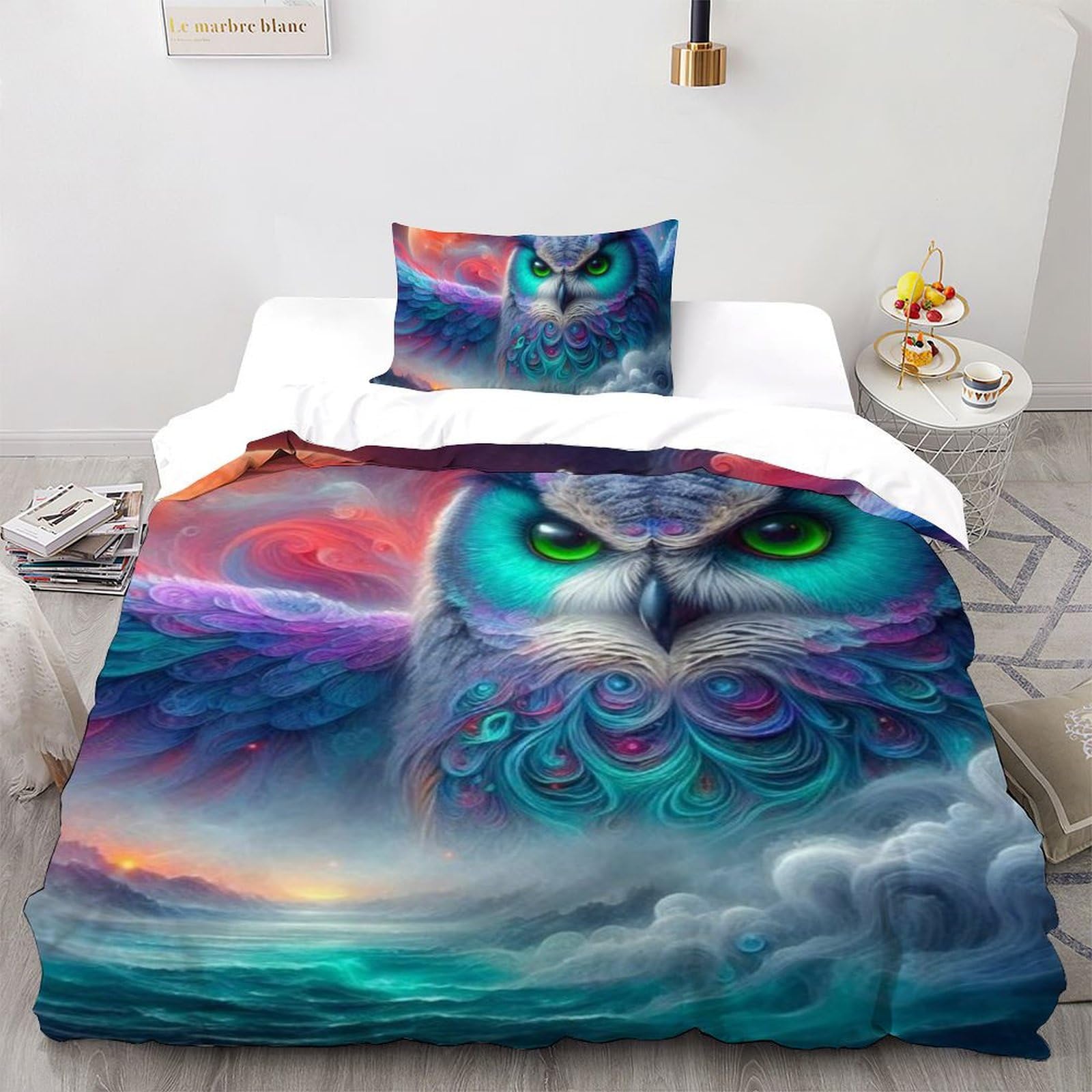 Housse de couette single microfibre de qualité supérieure motif oiseau volant