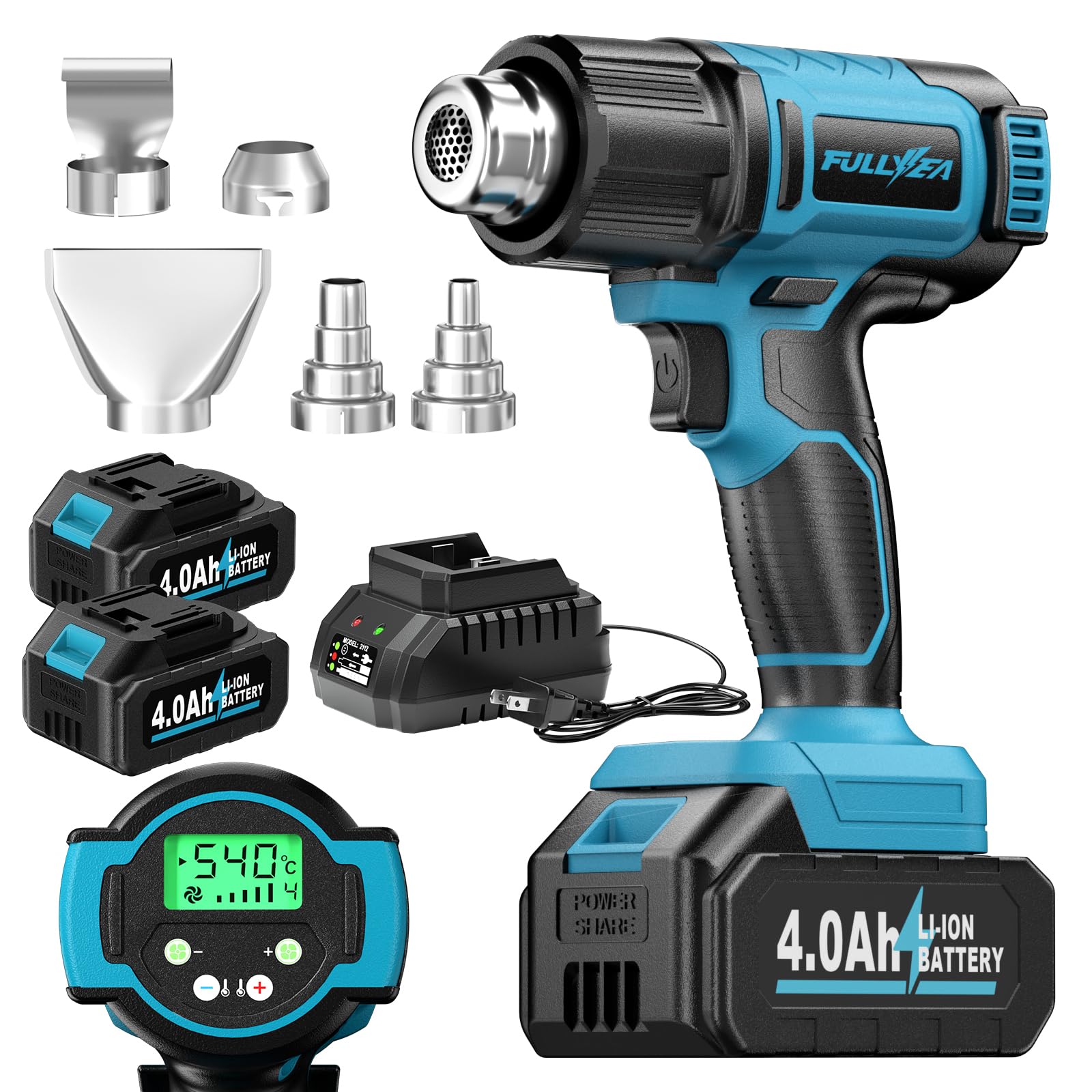 Photo 1 of FULLYEA Cordless Heat Gun with Digital Display