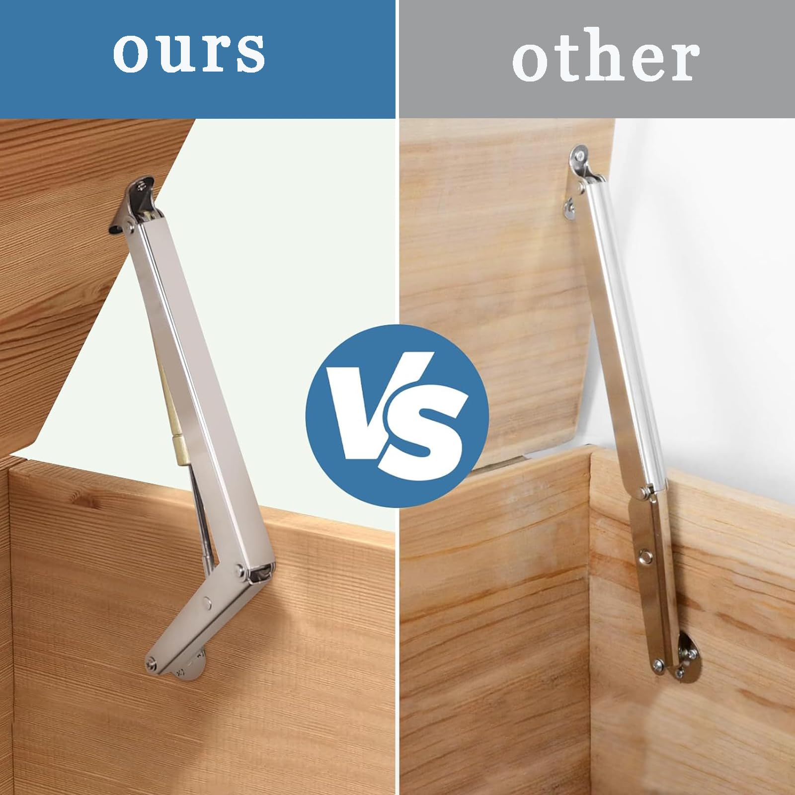 2 Pièces Support de Tatami Charnière, Tatami Vérins à Gaz, Vérins Charnières de Support, Une Forte Résistance, pour Rabats, Tatami, Armoire, Coffre à Jouets, 200 n, Tendre sur environ 30 cm