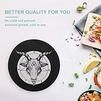 Vista 5 de Baphomet - Tabla de cortar con cabeza de cabra satánica de vidrio templado para cocina y hotel