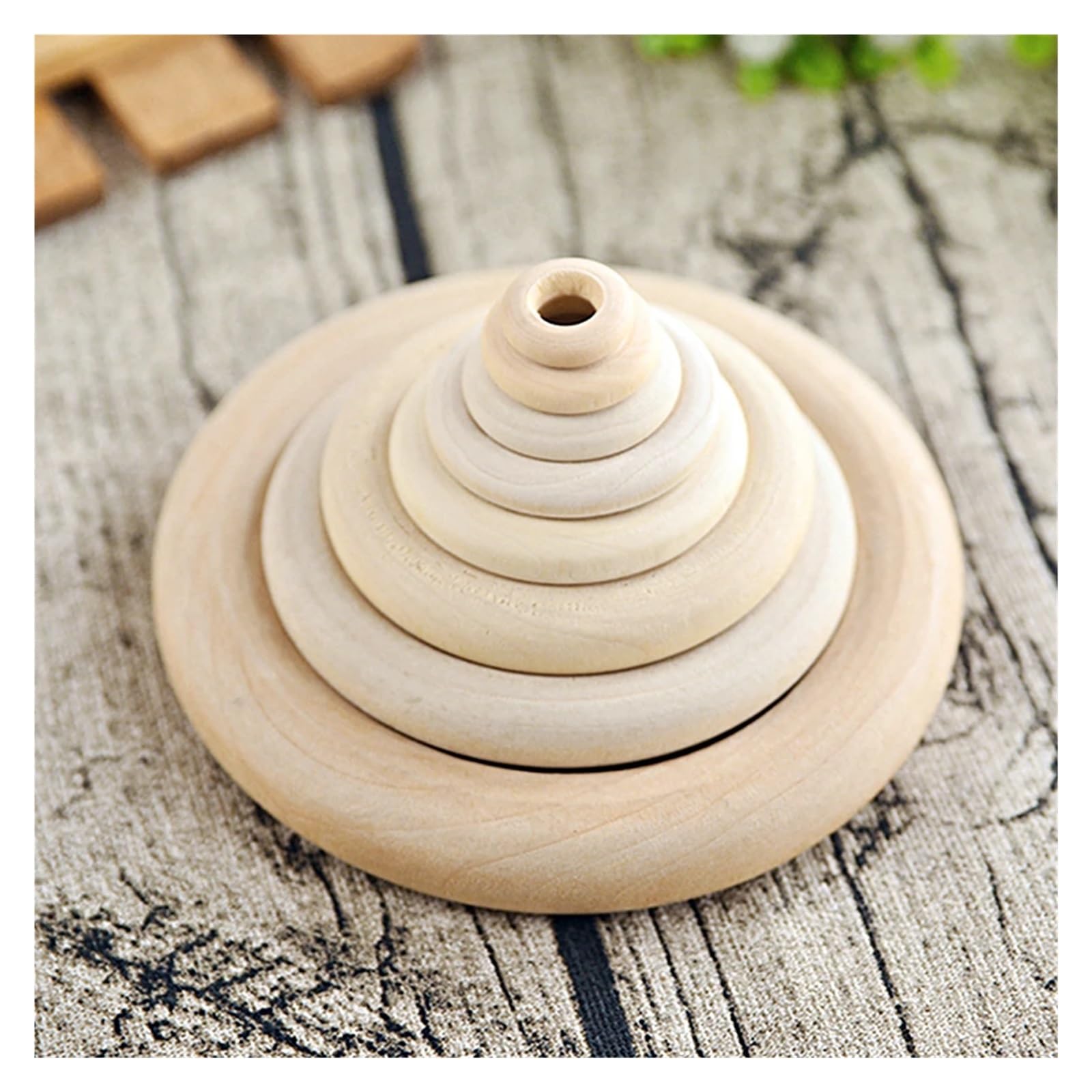 Holzringe für Handarbeiten, Unvollendete Holzringe 15–100 mm for Makramee-DIY-Bastelarbeiten, Reifen, Verbinder, Schmuck(25mm 20pcs)
