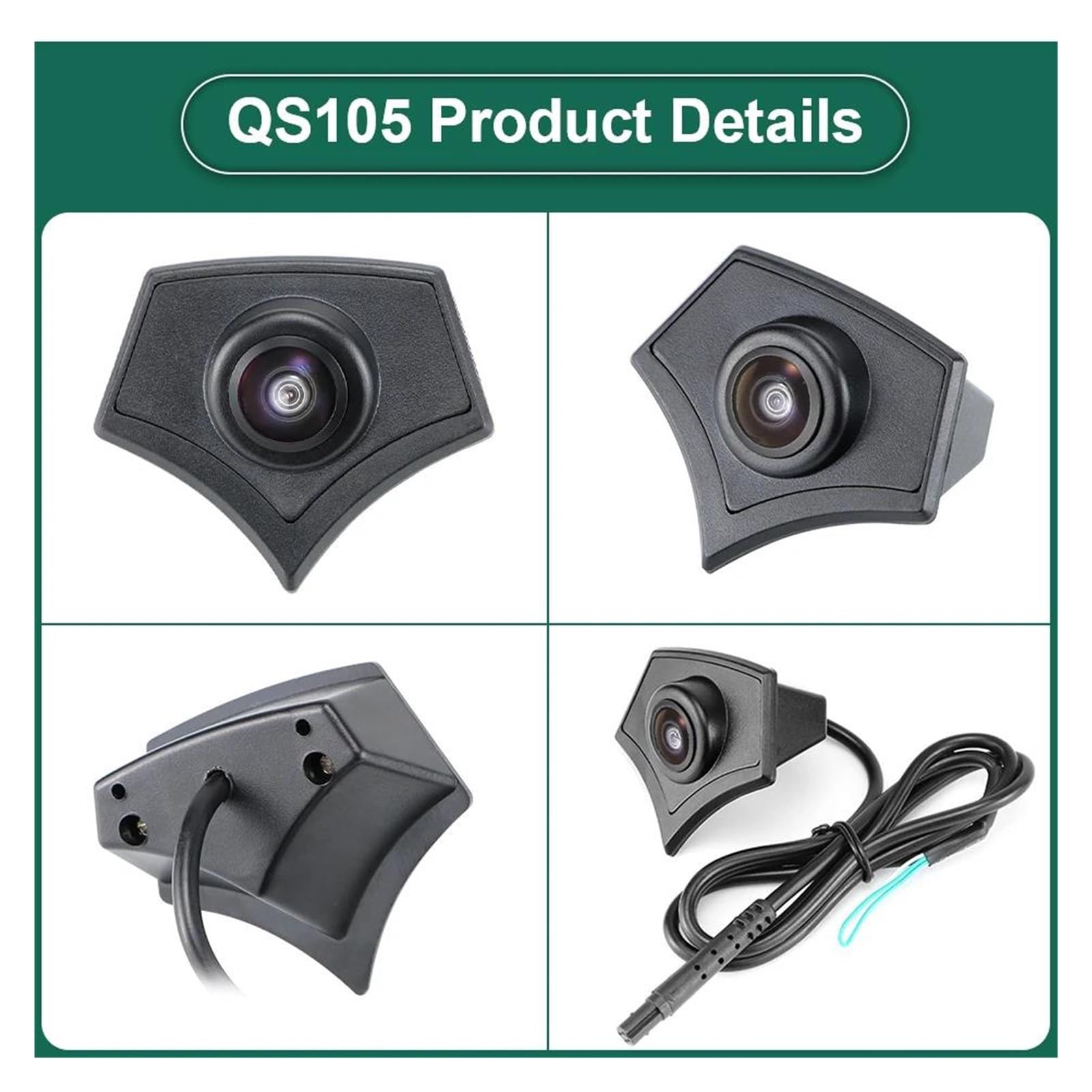 Nonuiny 4 Pin per Mazda3 CX-5 CX-7 CX-9 per Mazda 3 per Mazda 6 170° HD 1080P AHD Telecamera Posteriore per Auto Visione Notturna Retromarcia Retromarcia(CVBS-AHD720P