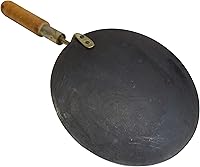 Vista 4 de MARSHAL Karahi Indian Roti Iron Tawa Pan Pan Chapati Utensilio de cocina 9.5 pulgadas