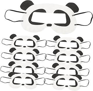 SUNCN 20個 vrゴーグル アイスウェットバンド メガネの上から 汗止め ヘッドセット アイカバー 不織布 Black -