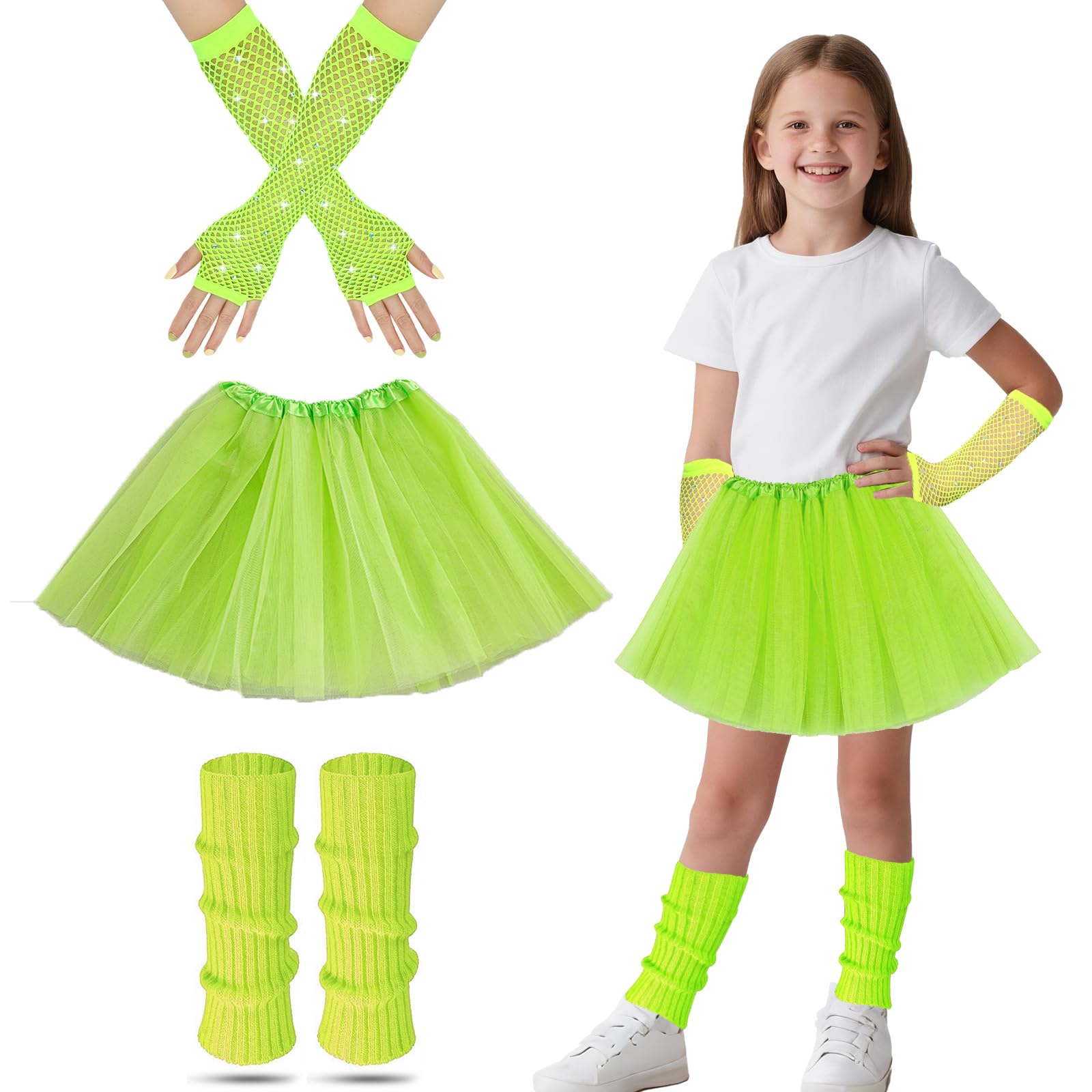 Cosysparks Neon Tutu and Leg Warmers Kids