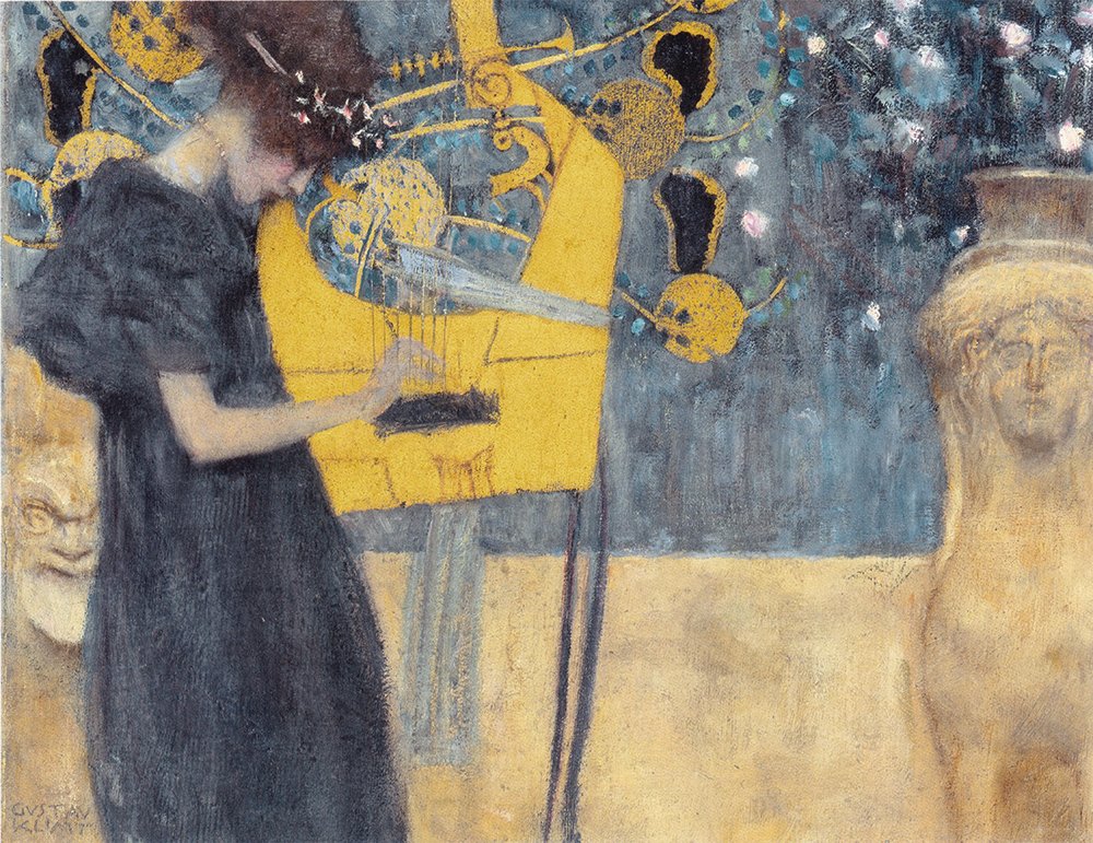 Toile Klimt Musik1 grand format finition premium semi gloss - 5