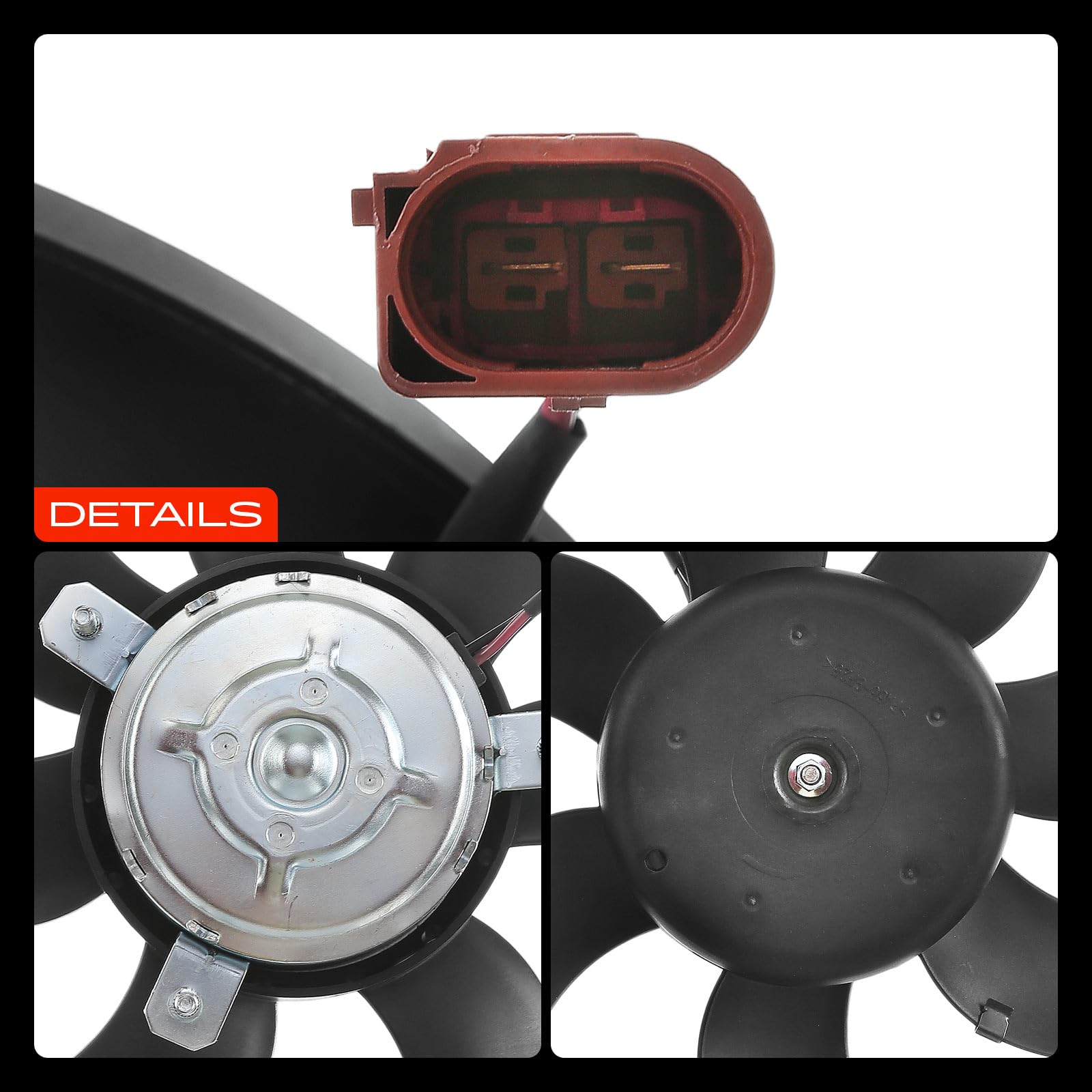 Frankberg Ventola di raffreddamento Ventola Radiatore ad acqua Compatibile con Golf V 1K1 1.4L Golf VI 5K1 1.2L Golf VI 5K1 1.6L Golf VI Variante AJ5 1.6L Golf V Variante 1K5 1.4L Replace# 620-843