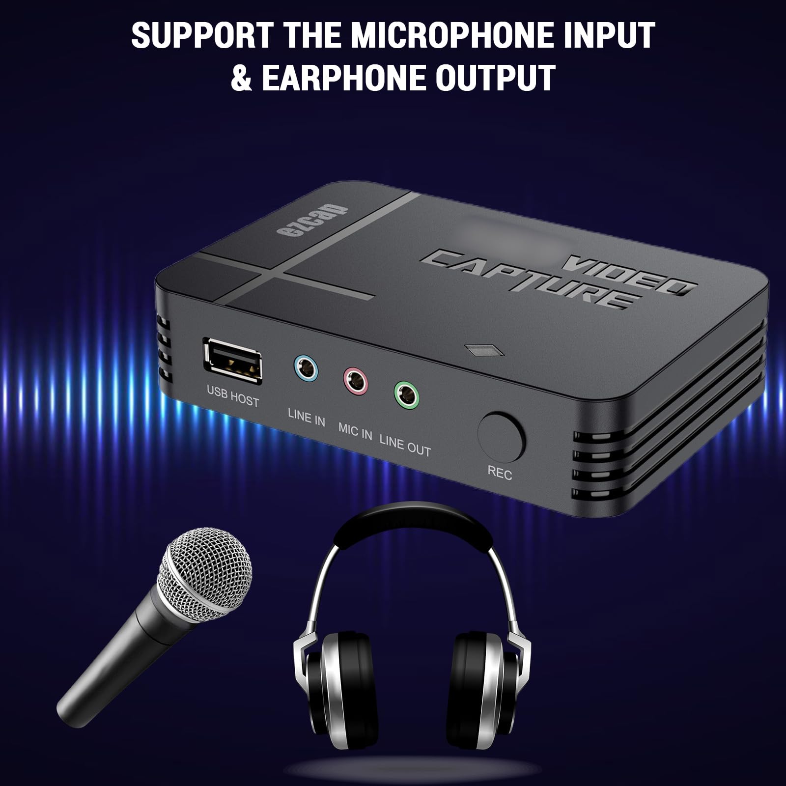 Jemora Tarjeta de Captura de Video de Alta claridad Grabadora de Juegos de Alta claridad 1080P Dispositivo de Captura de Video USB CAM Link Compatible con televisores Proyector, etc. Admite e