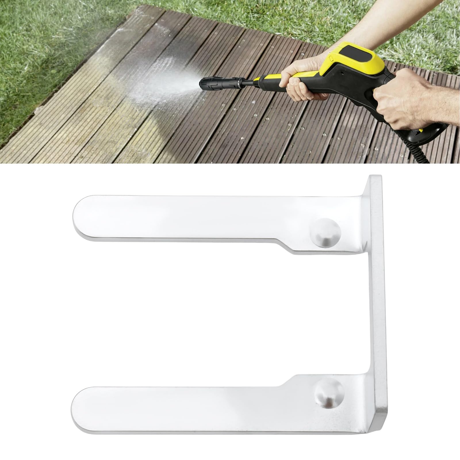 eMagTech 2pcs Pressure Jet Washer Metal Fork Clamp 9.039-148.0 Compatible with Karcher K1 K2 K3 K4 K5, Silver - Image 3
