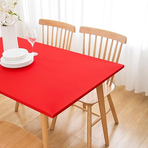 Miniatura 9 de Mantel rectangular ajustable de elastano, elástico, color negro, borde elástico, para comedor, boda, fiesta, picnic, 42 x 72 pulgadas