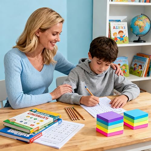 Miniatura 7 de Paquete de 27 blocs de notas adhesivas autoadhesivas de 3 x 3 pulgadas, 1620 hojas en total. Ideal para el hogar, la oficina y la escuela