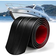Boat Keel Guard for Fiberglass & Aluminum, Heavy Duty Self-Adhesive Strip, 5" Impact Shield for Bass/Ski/Wake/Jet Boats, Scratch & Abrasion Resistant for Ramps, Rocks & Oyster Beds