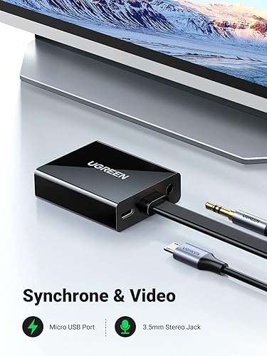 Miniatura 7 de UGREEN Adaptador activo HDMI a VGA con conector de audio de 0.138 in HDMI macho a VGA hembra hasta 1080P para PC portátil Ultrabook Raspberry Pi