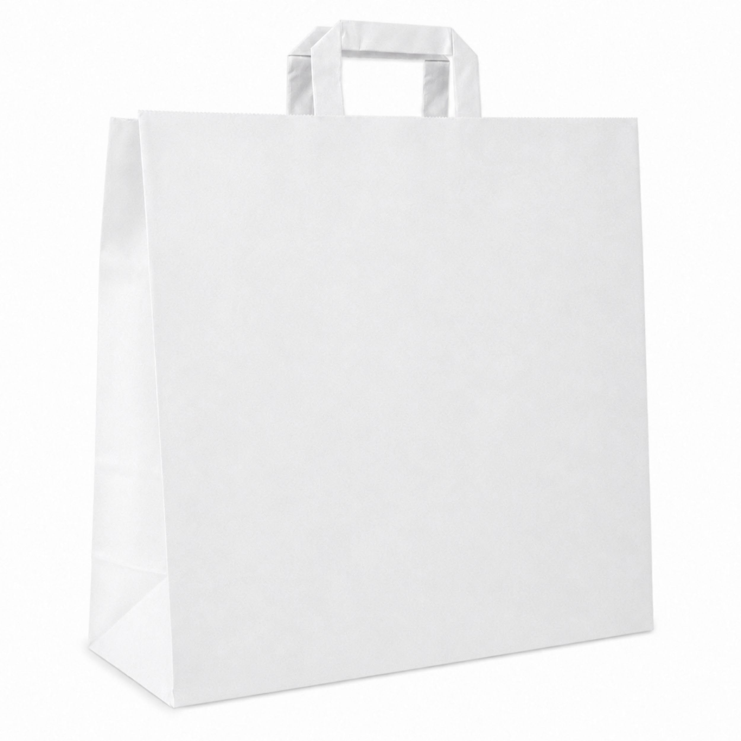 Packy - Bolsas Papel Kraft Asas 45x47x17cm Blanco Regalo - 200 Unidades