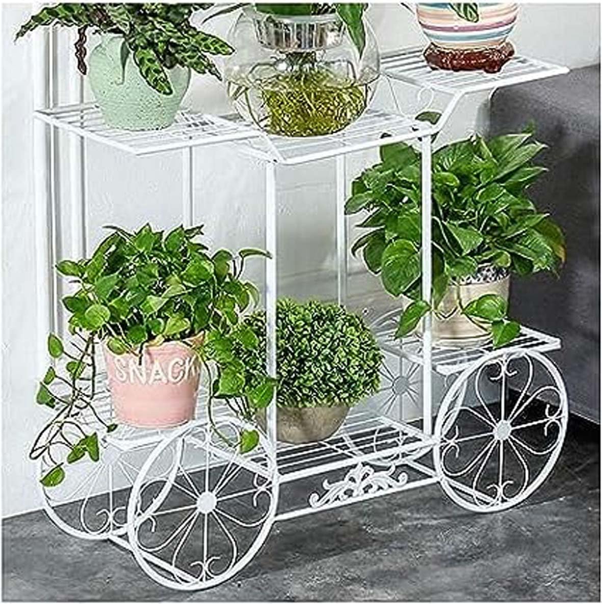 TAXOZY Plant Stand and Flower Pot Stand for Balcony Living Room Outdoor Indoor Plants, Plant Holder Home and Decor (White) (B0CFJRHYKV) Amazon Price History, Amazon Price Tracker